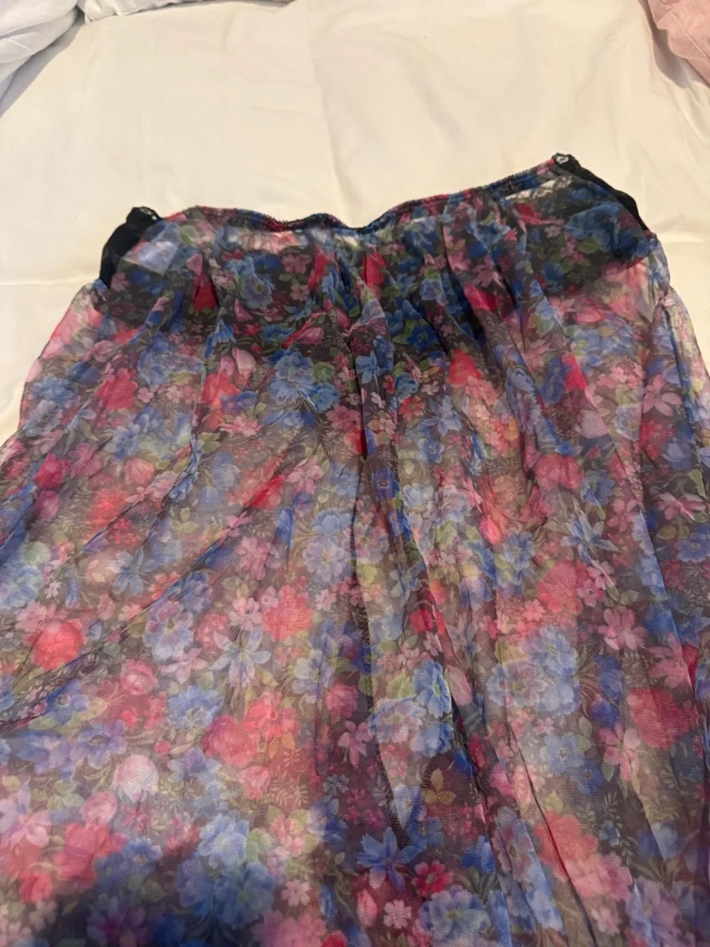 Vintage Petra Fashions Sheer Floral Lingerie‎ Lounge Set Boho Harem Pants USA M